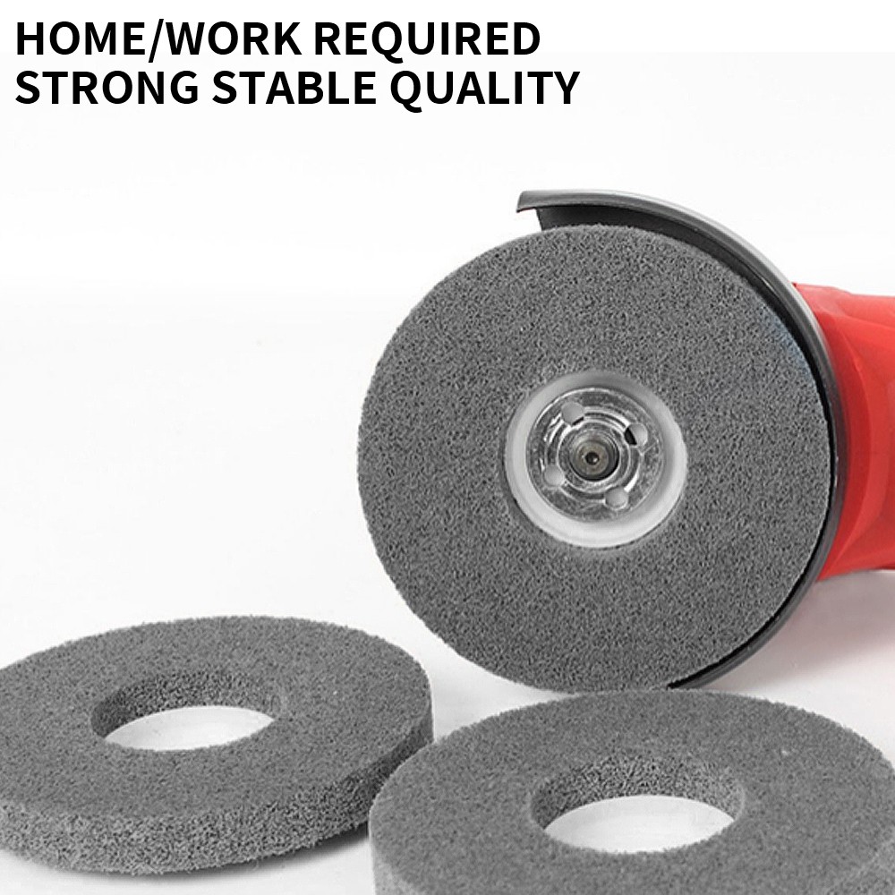 Nylon Fiber Flat Abrasives Buffing Polishing Wheel Disc Pad 7P Hardness 5Pcs