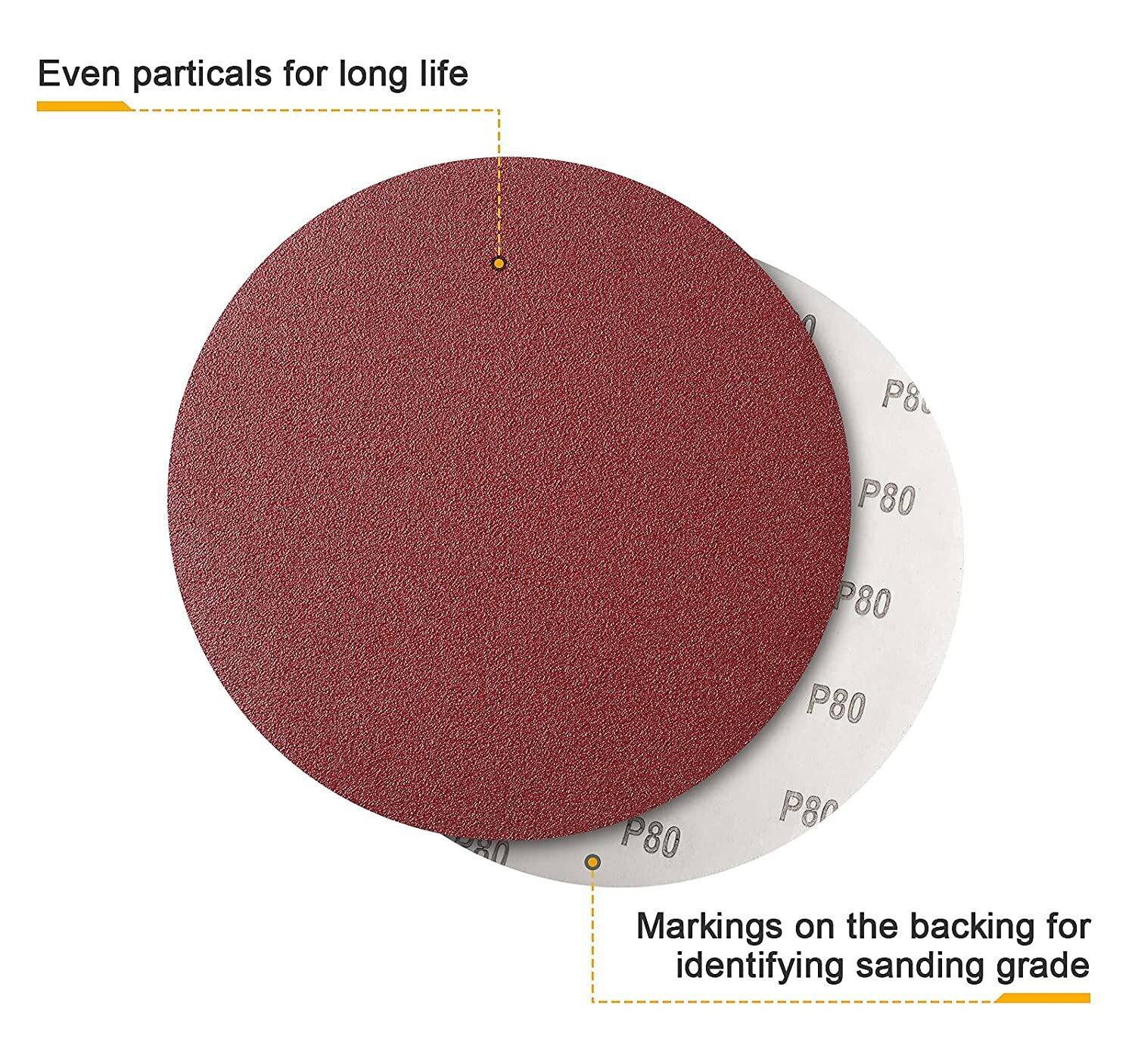 60x 12inch PSA Sanding Disc Self Adhesive Back 80-400 Grit Sticky Sandpaper Disk