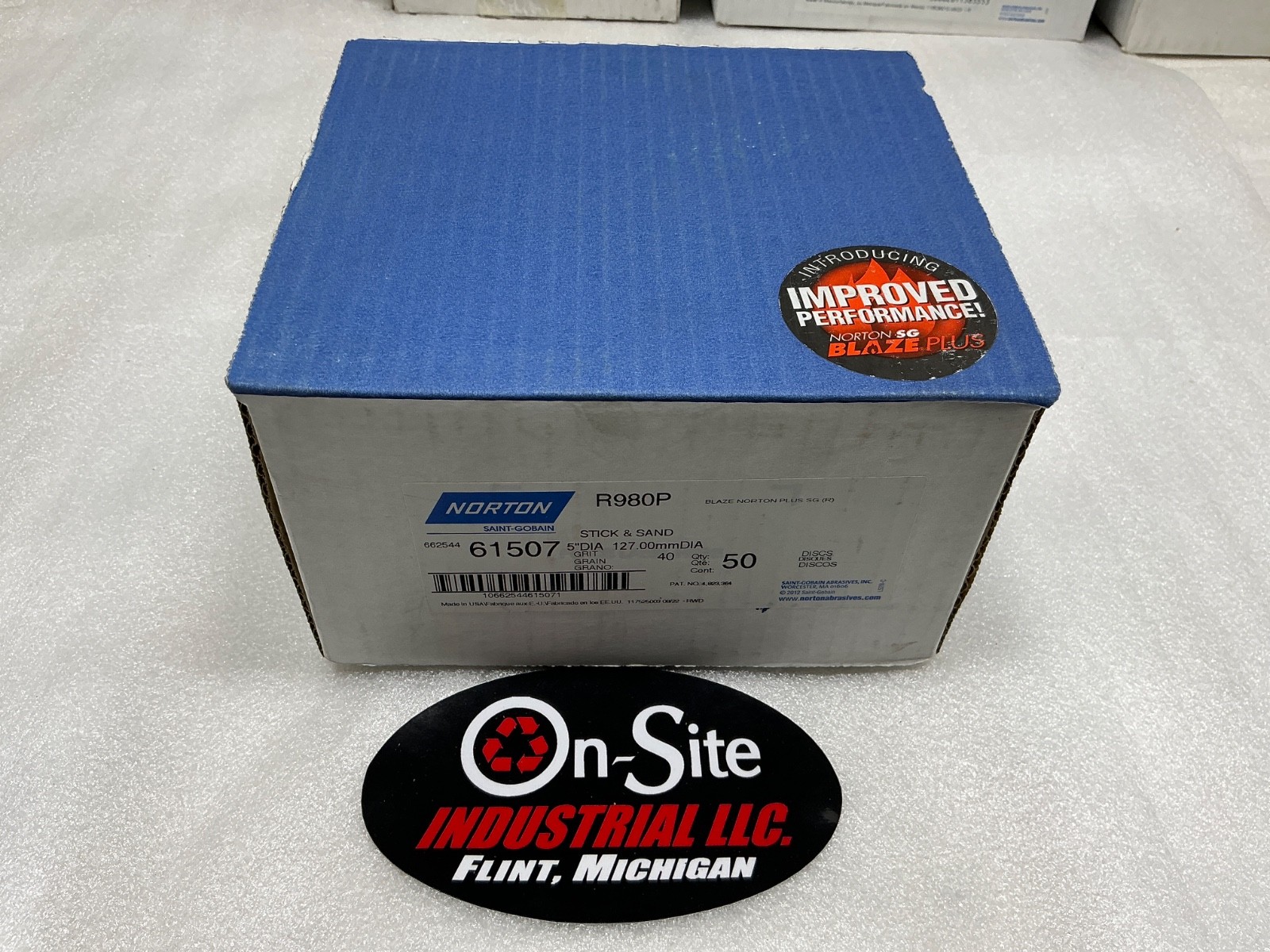 NORTON SAINT-GOBAIN R980P 61507 5″ STICK & SAND DISCS BOX OF 50