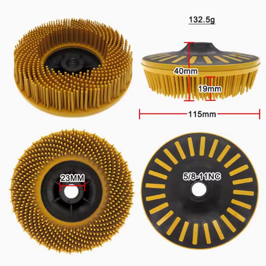 4.5″ Polishing Brush 5/8-11NC Electric Drill Cleaning Brush Polishing Brush Head