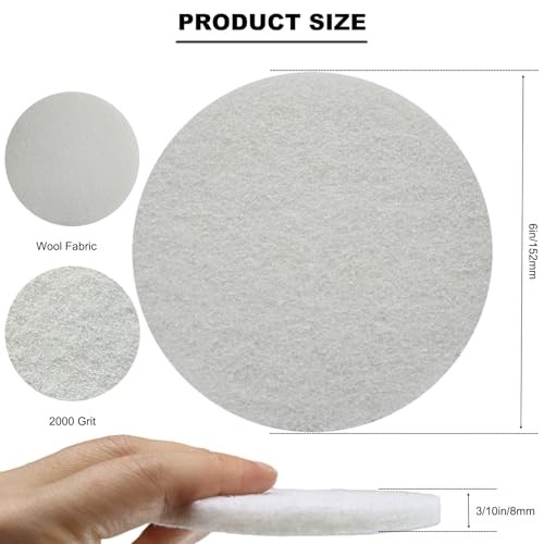 10 Pack 6 Inch Multipurpose White Scrubber Scouring Pads Flocking 2000 Grit