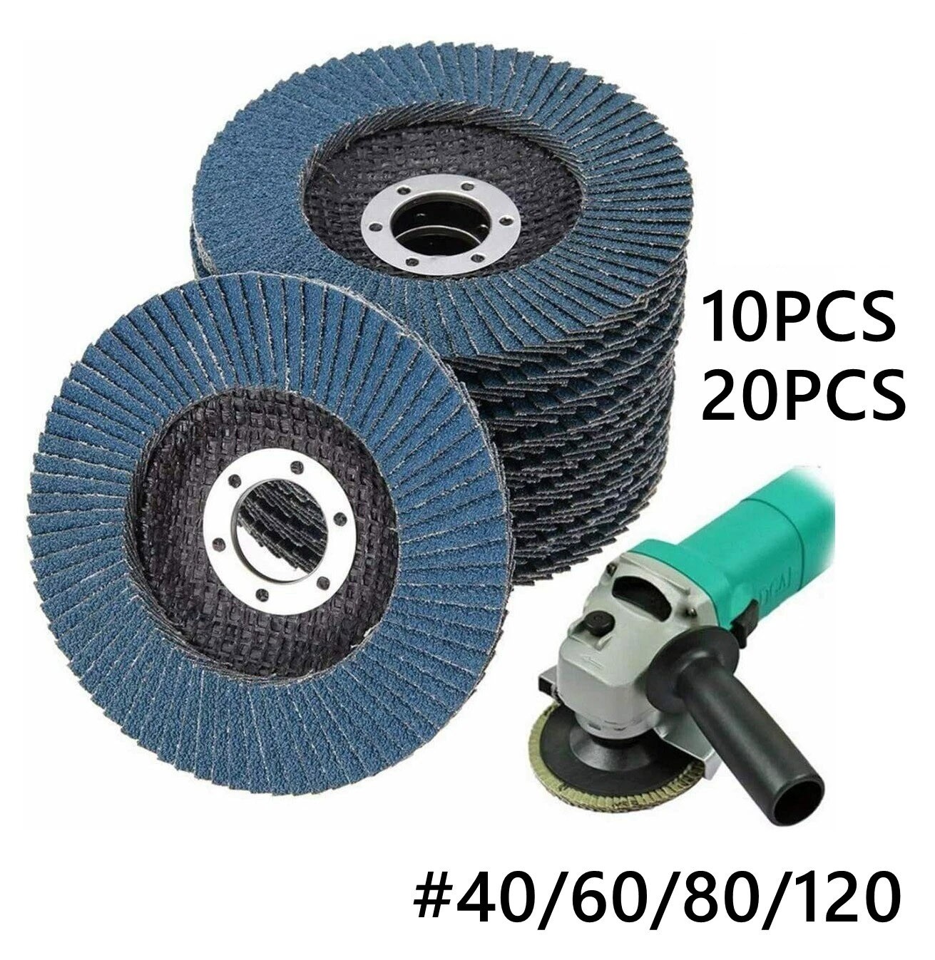 4.5 inch Flap Discs 40 60 80 120 Grit Sanding Grinding Wheel Angle Grinder