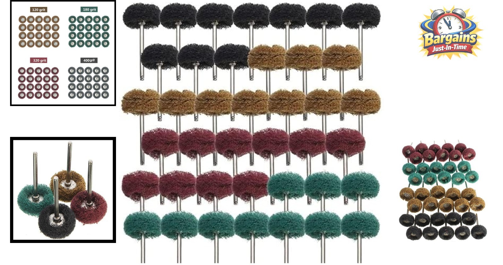 Efficient 40 Piece Abrasive Wheel Set for Superior Metal Polishing – 1″ & 1/8″