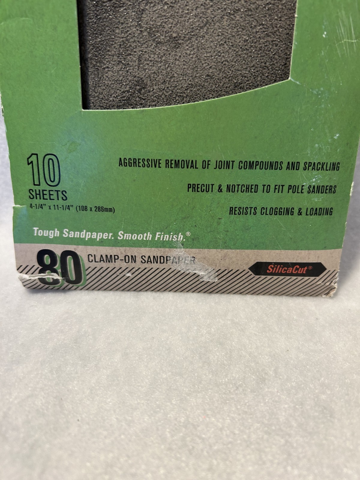 Gator Precut Drywall Coarse 80 Grit 10 Sheets Clamp-On Sandpaper 4.25″ x 11.25″