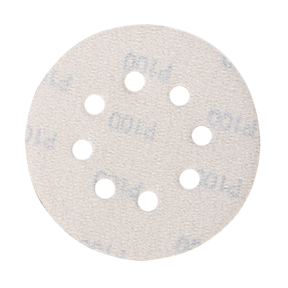 100 Pack 5 Inch 8-Hole 100 Grit Hook-and-Loop Sanding Disc Sander Paper