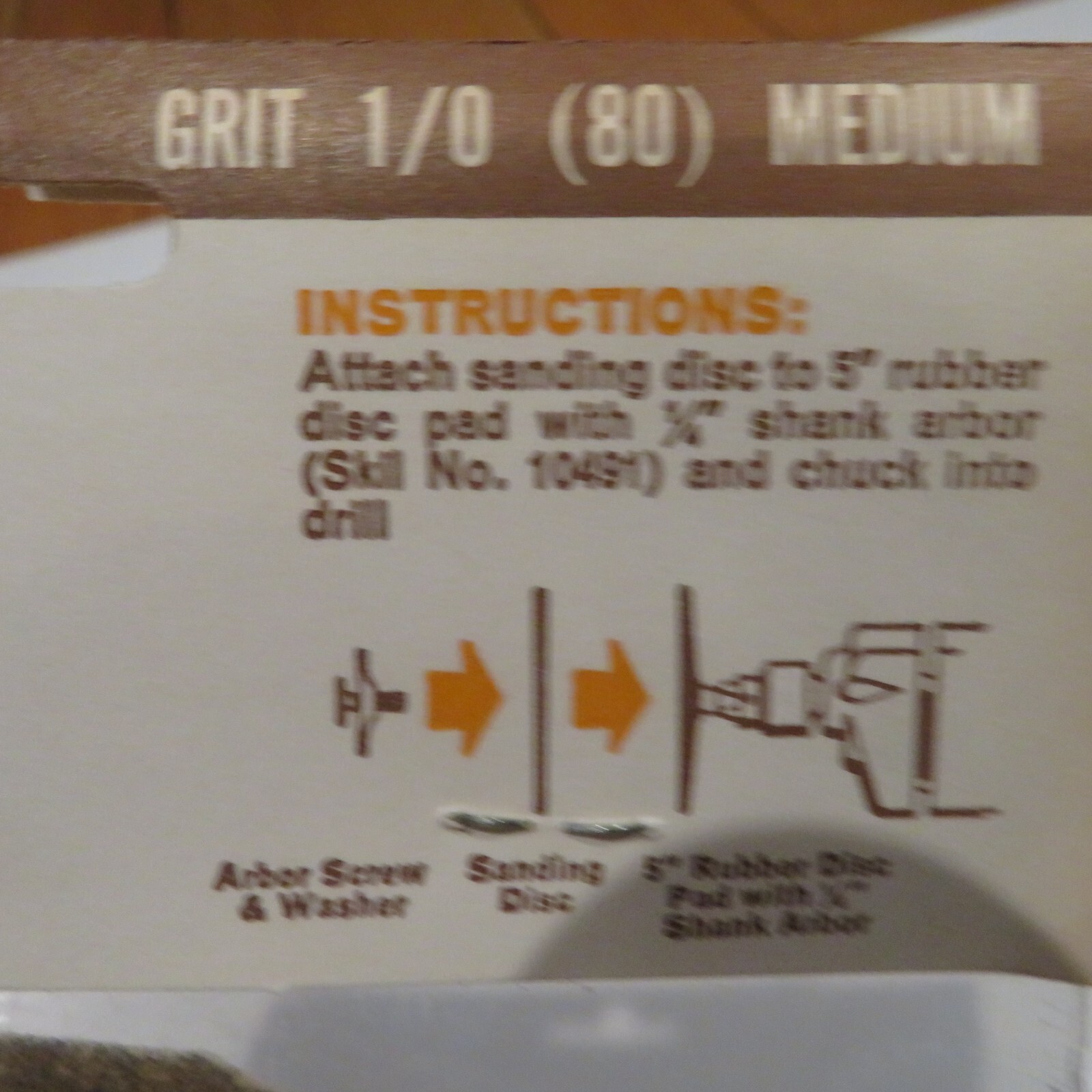 VTG SKIL 5″ Sanding Discs #3294 5 Pk Medium Grit Use w. Any Electric Drill NOS