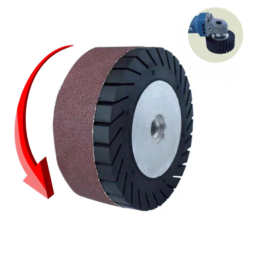 M14 Rubber Expander Wheel 100x40mm AO Sanding Belts 315x40mm P60-P800 Metal Wood