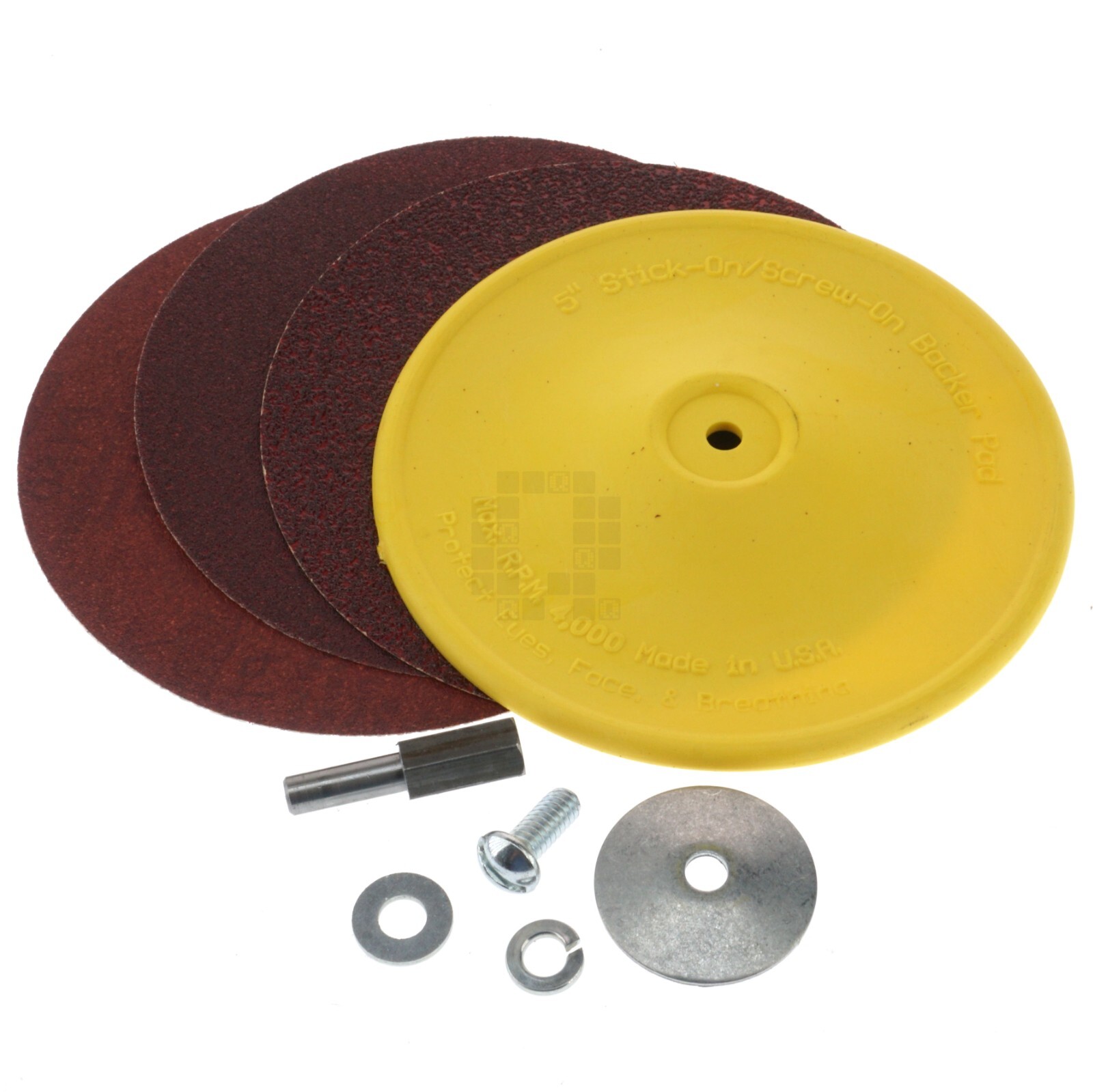 Gator 3050 5″ Universal Backer Pad Kit with 60/100/150 Grit Sandpaper