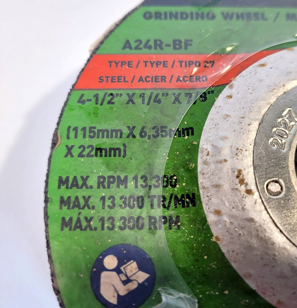 PACK OF 5 Forney Grinding Wheel Type 27 Metal 7/8″ Arbor x 4-1/2″ X 1/4″ A24R-BF