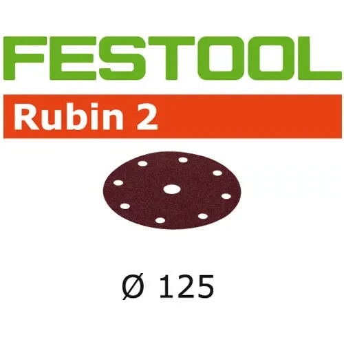 Festool 499108 Rubin 2 125mm P220 Disc Abrasives, 10 ct