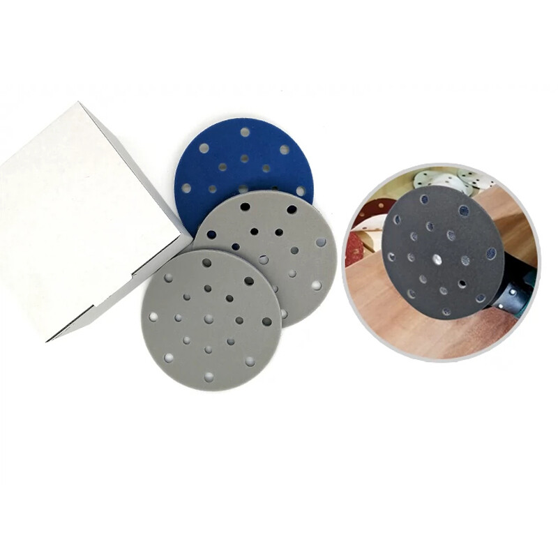 6″ 150mm 17 Hole Wet And Dry Sponge Sandpaper Foam Sanding Disc 300-3000 Grit