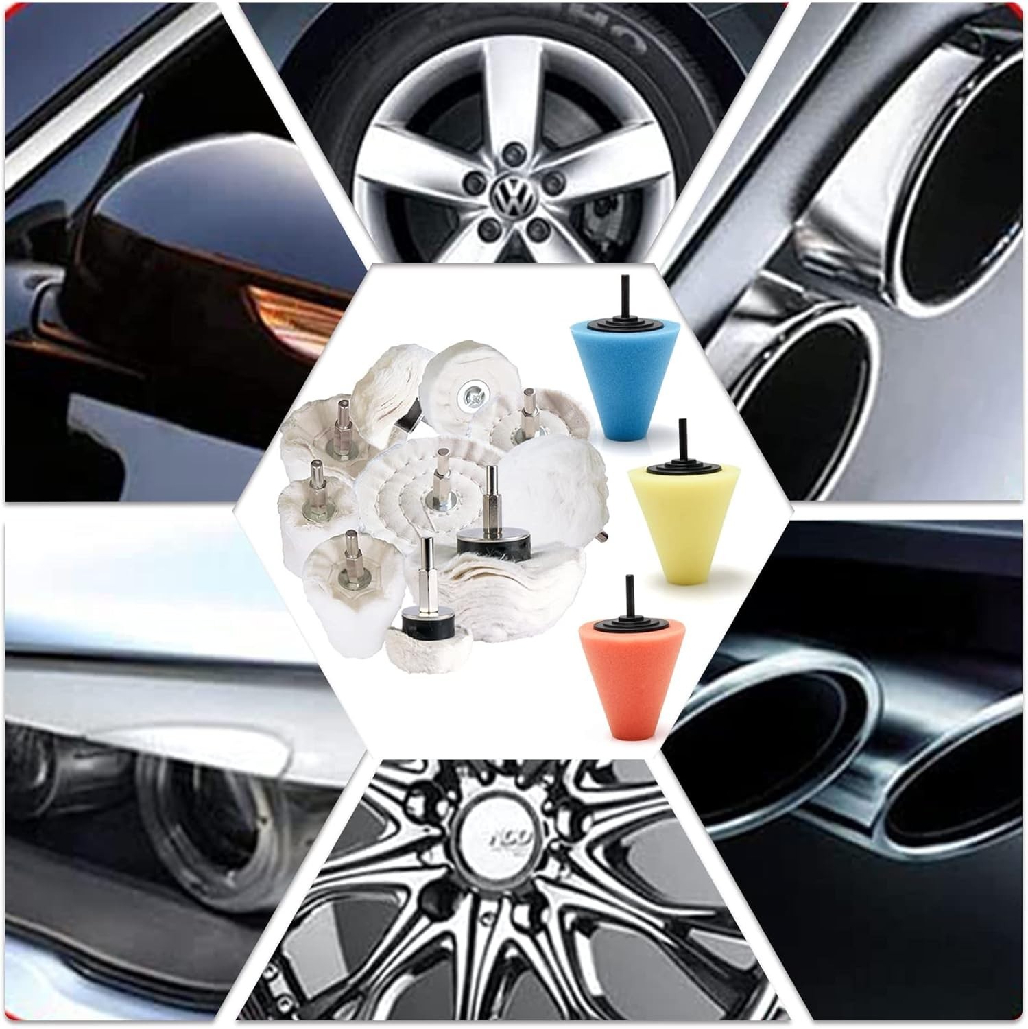 17-Piece Polishing Pad Buffing Wheel Kit for Electric Drill – Versatile Use