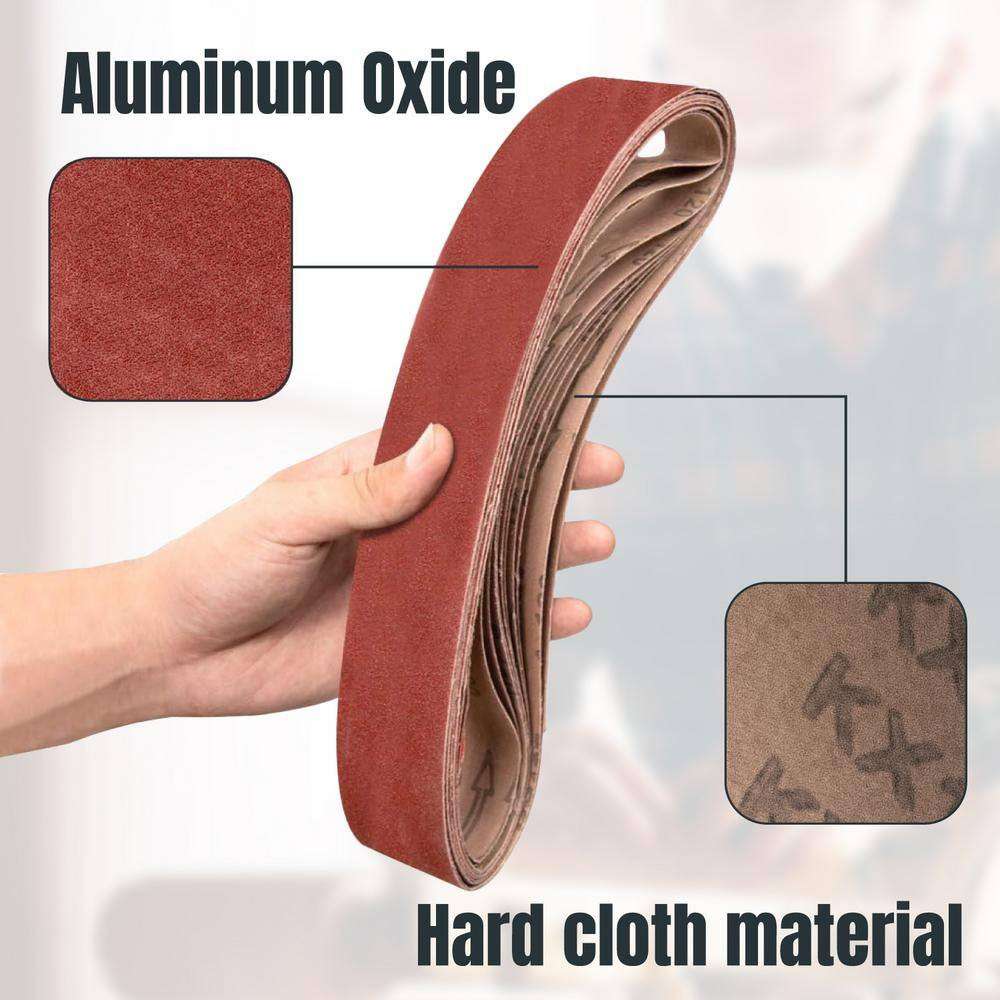 2 In. X 42 In. 80-Grit Aluminum Oxide Sanding Belt for Belt and Disc Sander (10-