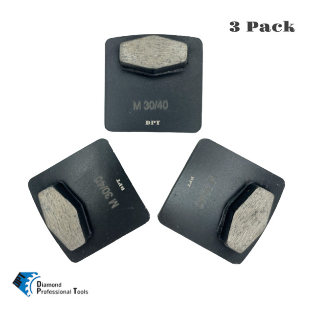 3 Pack For Husqvarna Concrete Grinders Wheel Discs Medium Bond 30 / 40 Grit