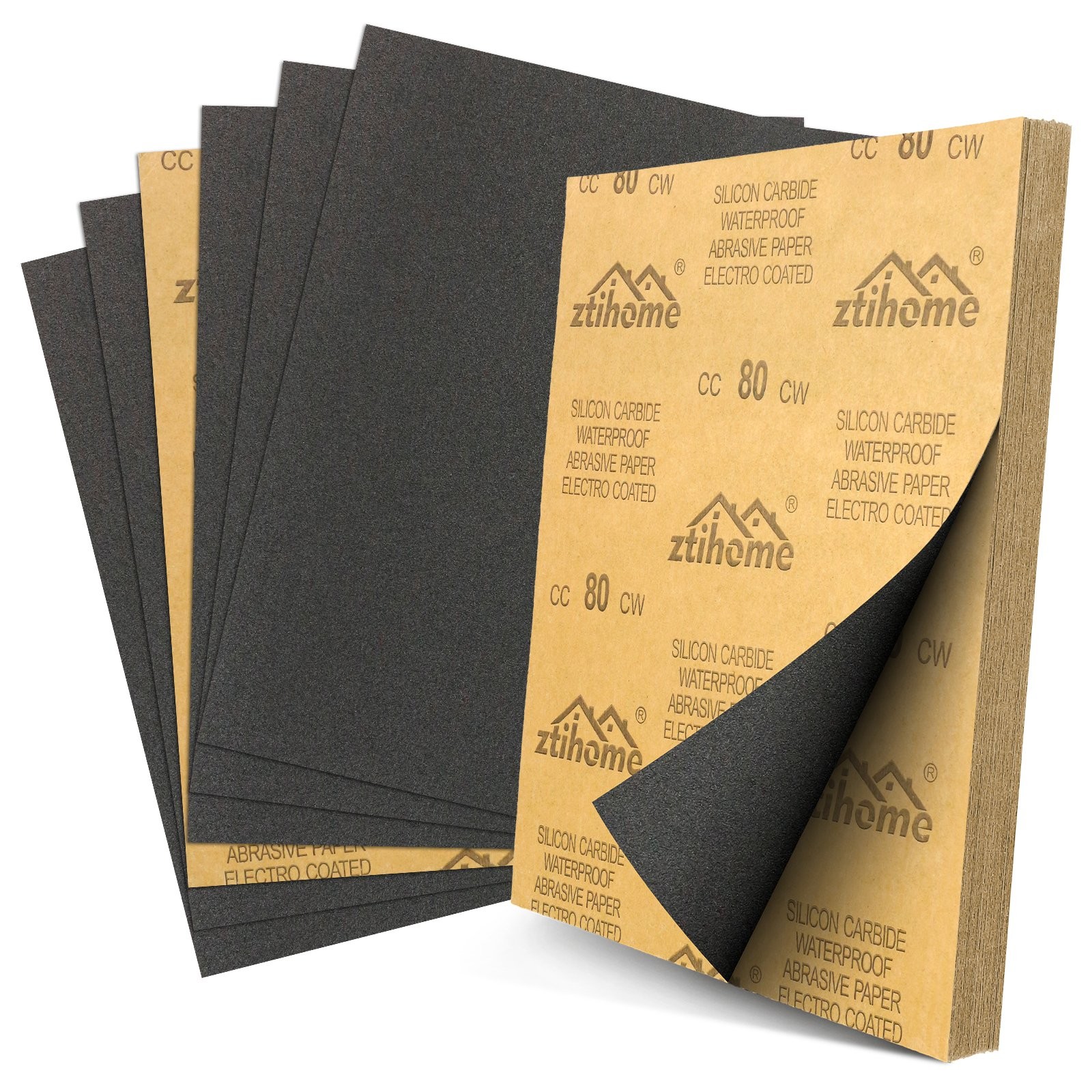 9×11 Wet Dry Sandpaper Sheets Silicon Carbide 80-2000 Grit Waterproof Automotive
