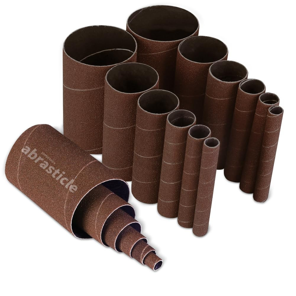 18 Pack Spindle Sander Sleeves, Sanding Sleeves for Oscillating Sander, 150 Grit