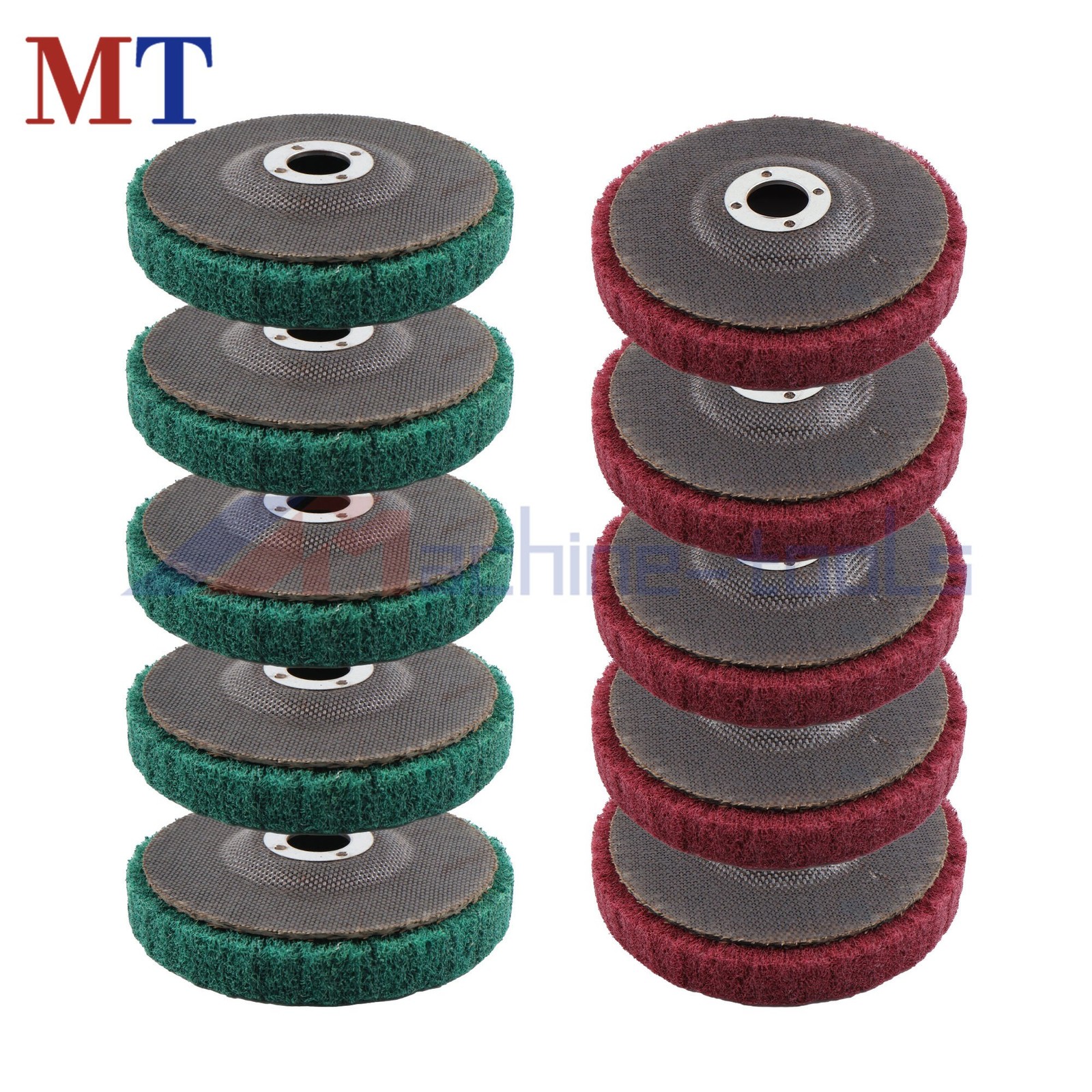 10 Pcs 180 & 320 Grit 4 Inch Scour Flap Discs Scouring Pad Polishing Wheel