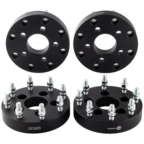 Black Forged Wheel Adapters 5×4.5 to 8×6.5 – 1 Inch 14×1.5 – Pack of 4