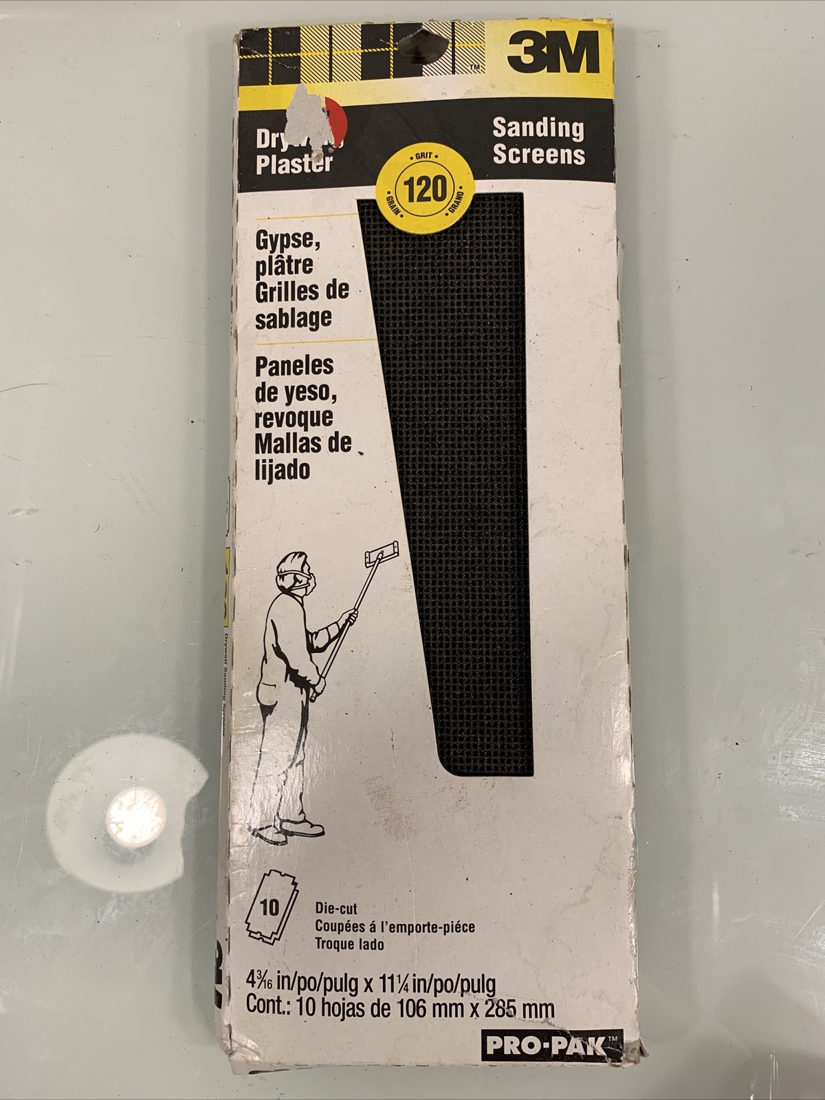 3M ProPak 120 Grit 4-3/16 In. x 11-1/4 In. Precut Drywall Sanding Screen (10