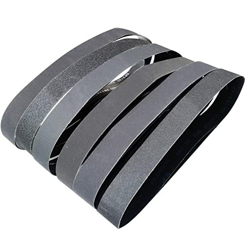 12 Pack 2x42In Silicon Carbide Sander Belts Assorted Grits for Knife Sharpening