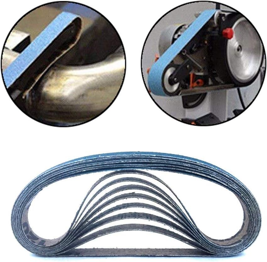 3/8 Inch x 13 Zirconia Sanding Belts, 4 Each of 40/60/80/120 3/8×13
