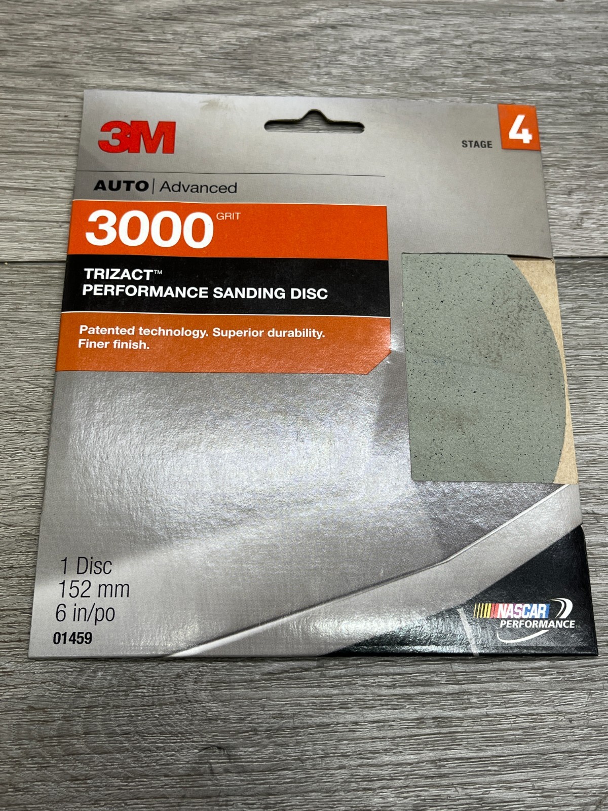 3M 01459 Trizact Performance Sanding Abrasive Disc, 6 In, 3000 Grit (ONE DISC)