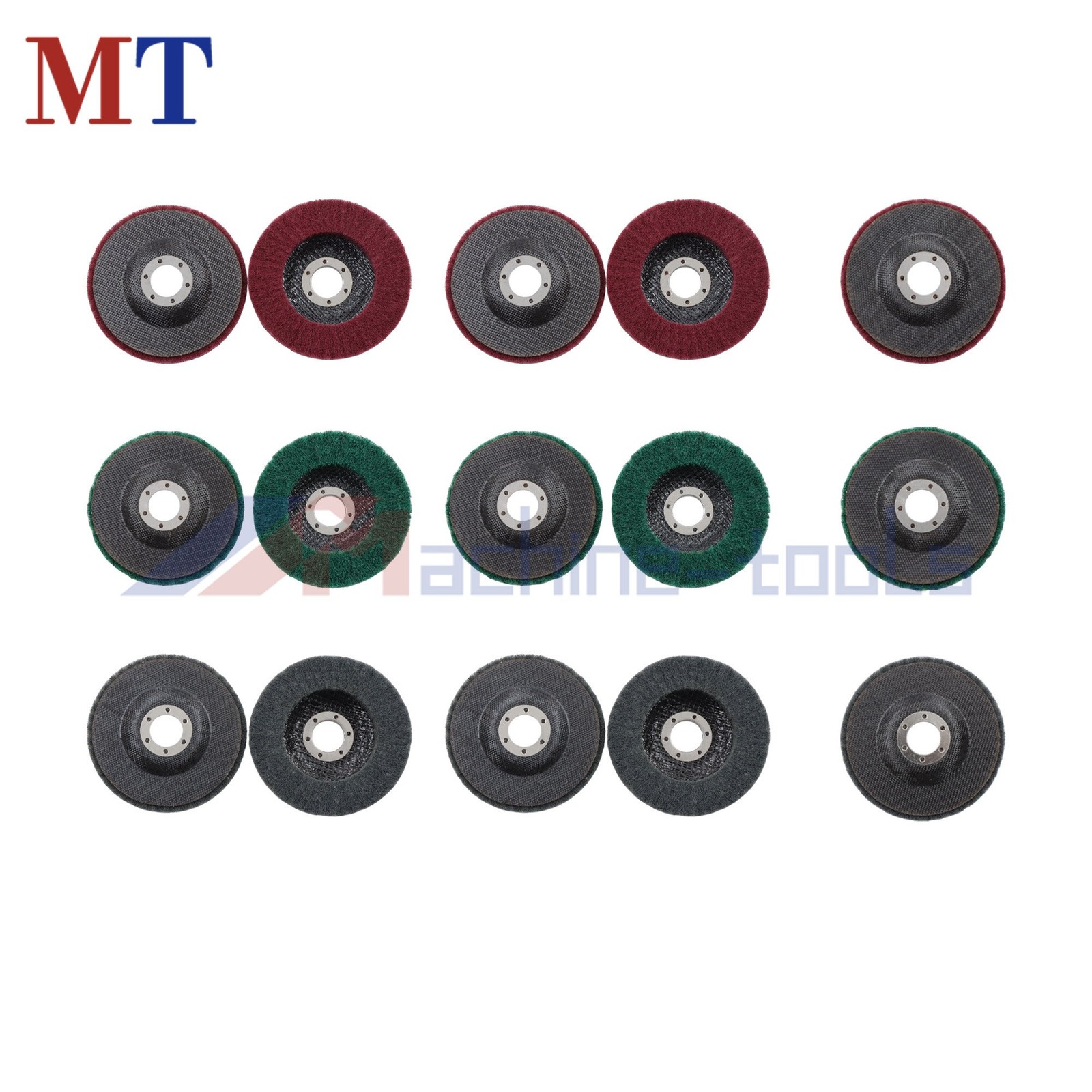 15 Pcs 180/320/600 Grit 4-1/2 Inch Scour Flap Discs Scouring Pad Polishing Wheel