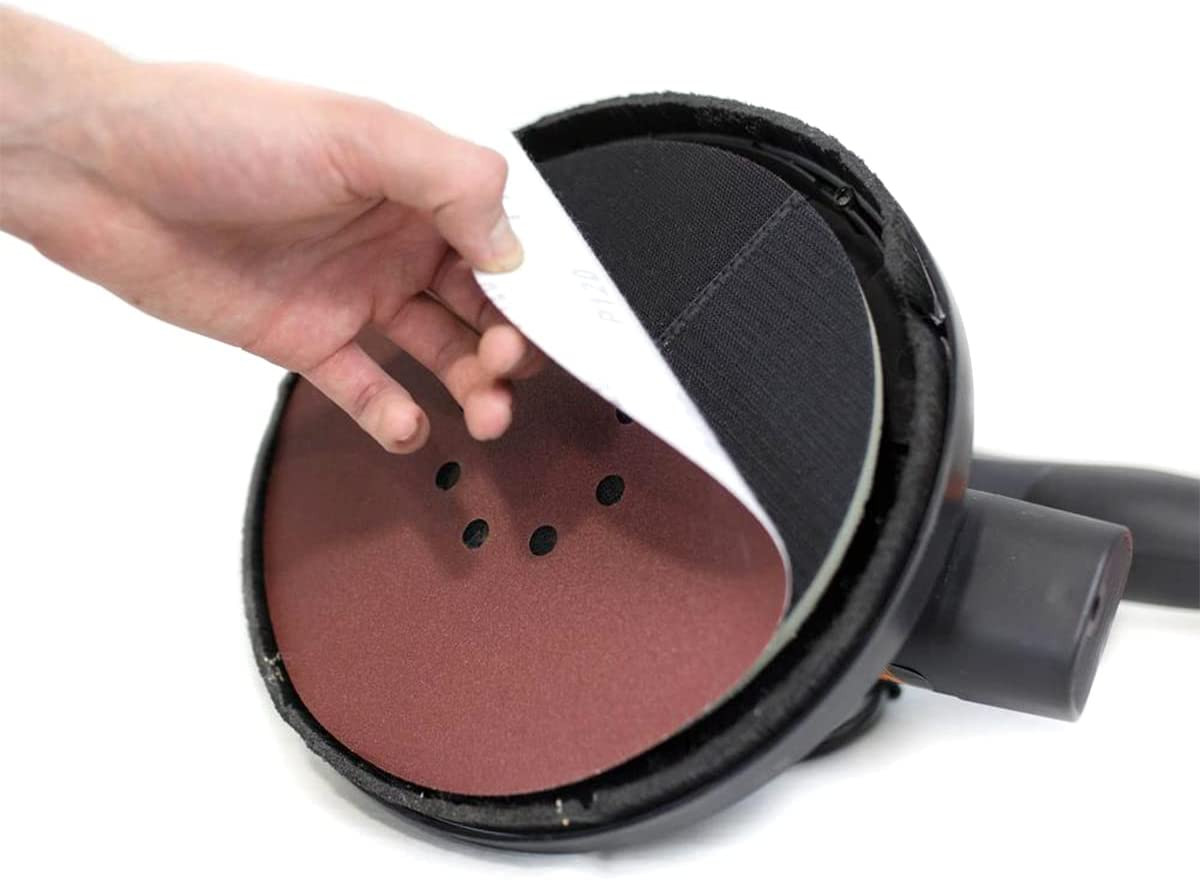 70 PCS 9 Inch Sanding Disc Hoop and Loop Sanding Disc Self Stick 8 Hole Sandpape