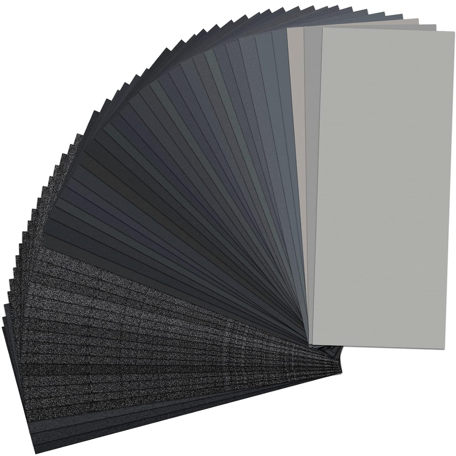 48pcs Sandpaper Sheets Assortment Sand Paper Wet Dry 120 to 5000 Grit Wood Metal