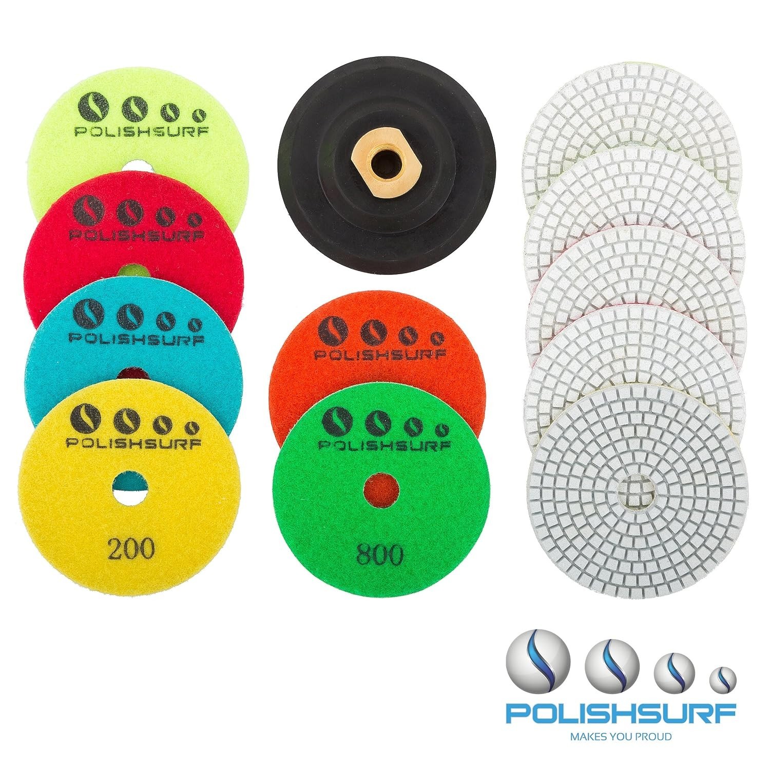 4 Inch Diamond Polishing Pads Set for Granite Marble