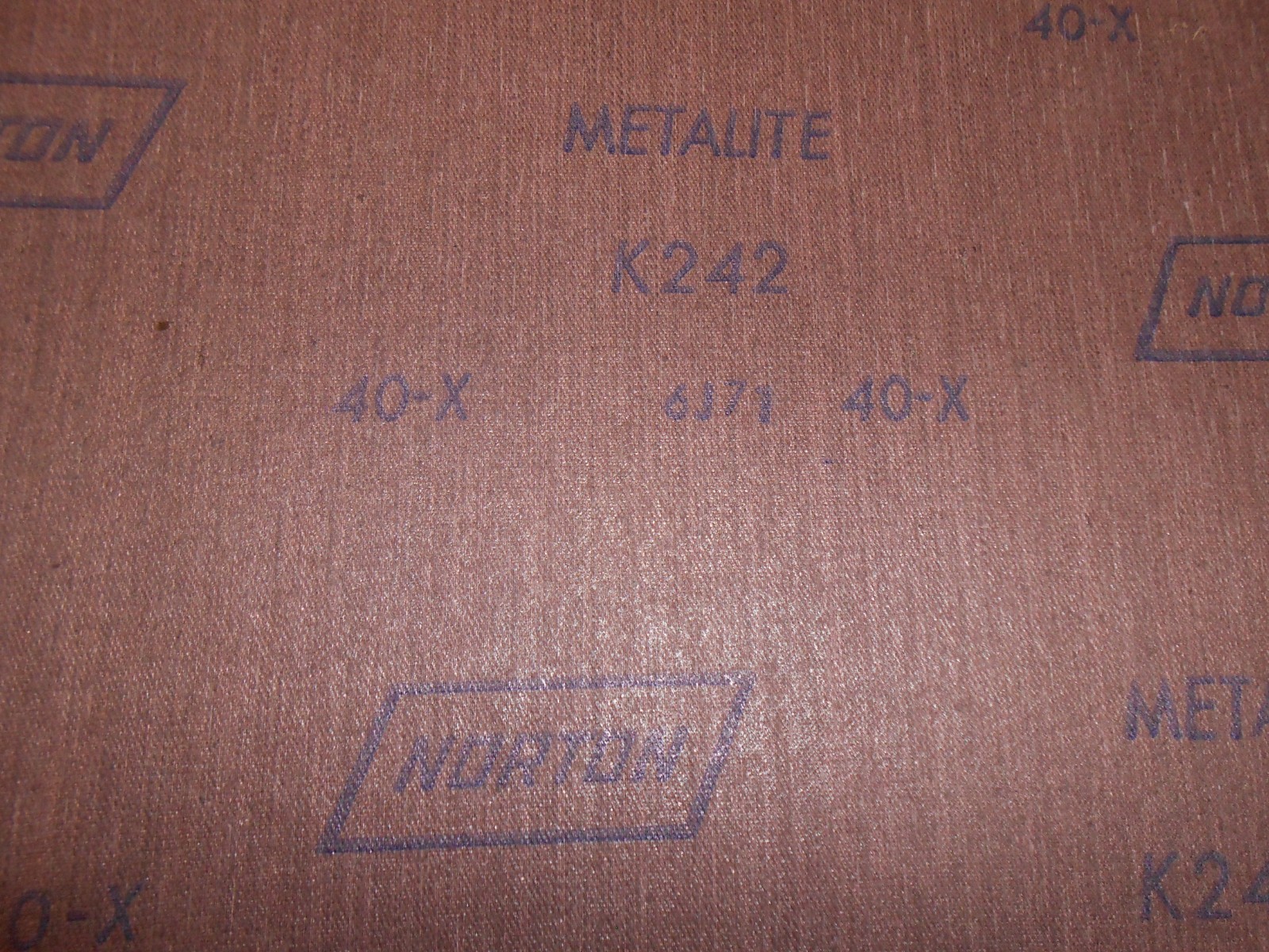 lot of 12 Norton 15″ cloth sanding disc metalite K242 40X