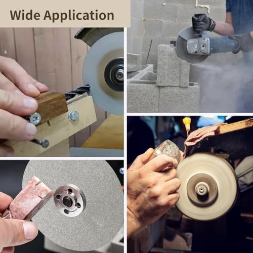 6 PCS Diamond Polishing Disc Set, 6 Inch Diamond Flat Lap Discs,