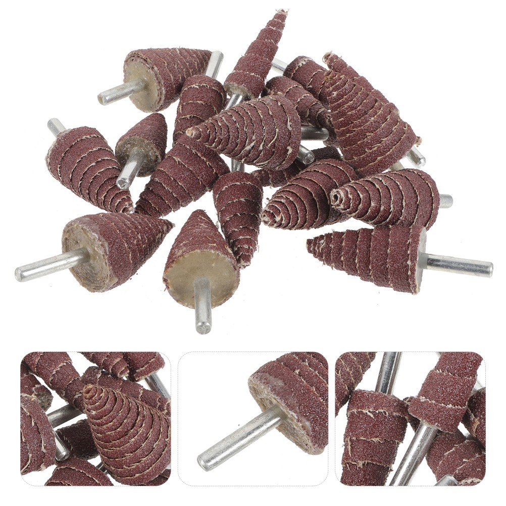 Small Abrasive Flap Wheels Kit with Cone Shaped Sandpaper for Efficient Grinding