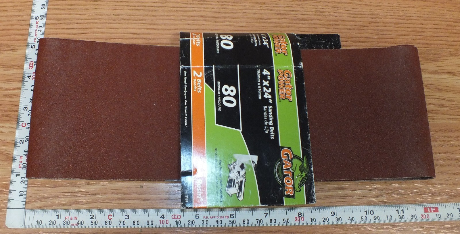 Gator Finishing Products (3181) 80 Medium Grit 4″ x 24″ (inch) Sanding Belts NOS