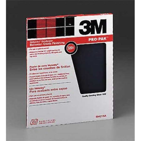 3M 99421NA Sanding Sheet In 320 G PK250 NEW