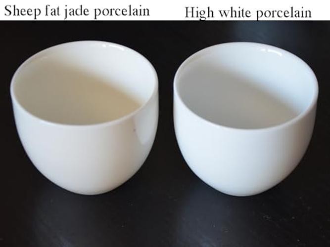Small Porcelain Teacup Set of 4 White Sample Tea Cups Chinese White porcelain