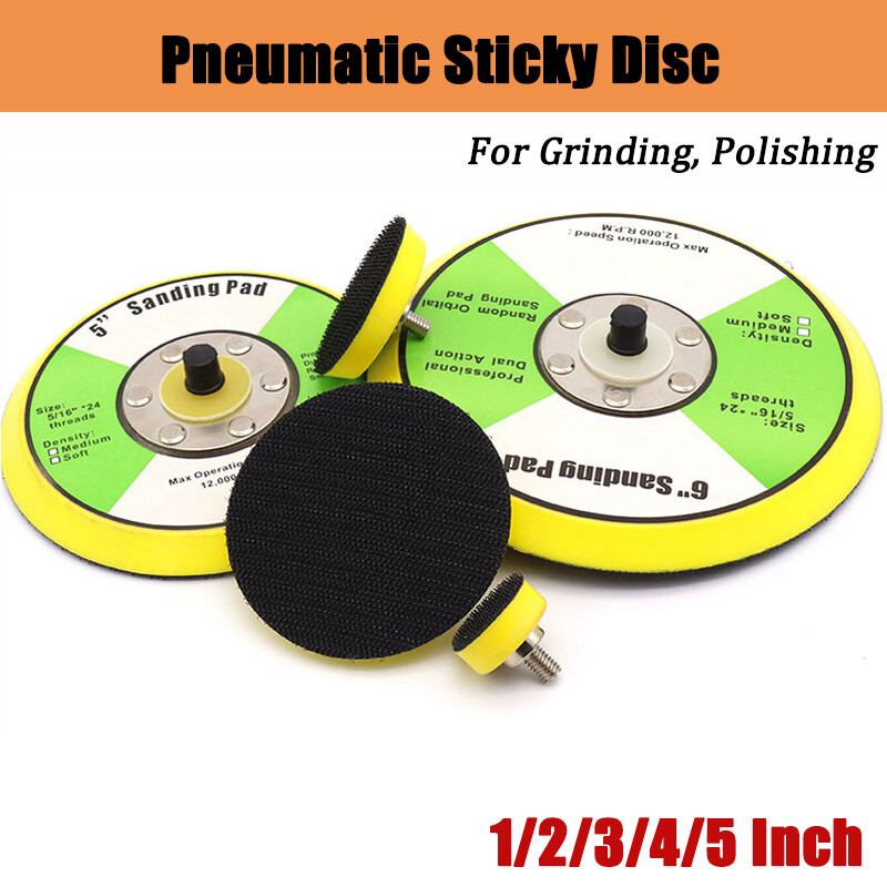 1/2/3/4/5 Inch Hook&Loop Face Sanding Pad Air Sander Pneumatic Tool Backer Disc