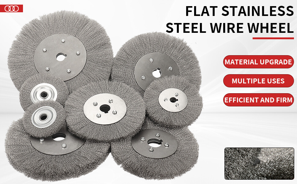 Stainless Steel Wire Wheels Brush Round For Bench Grinder 3″-12″ 0.15mm