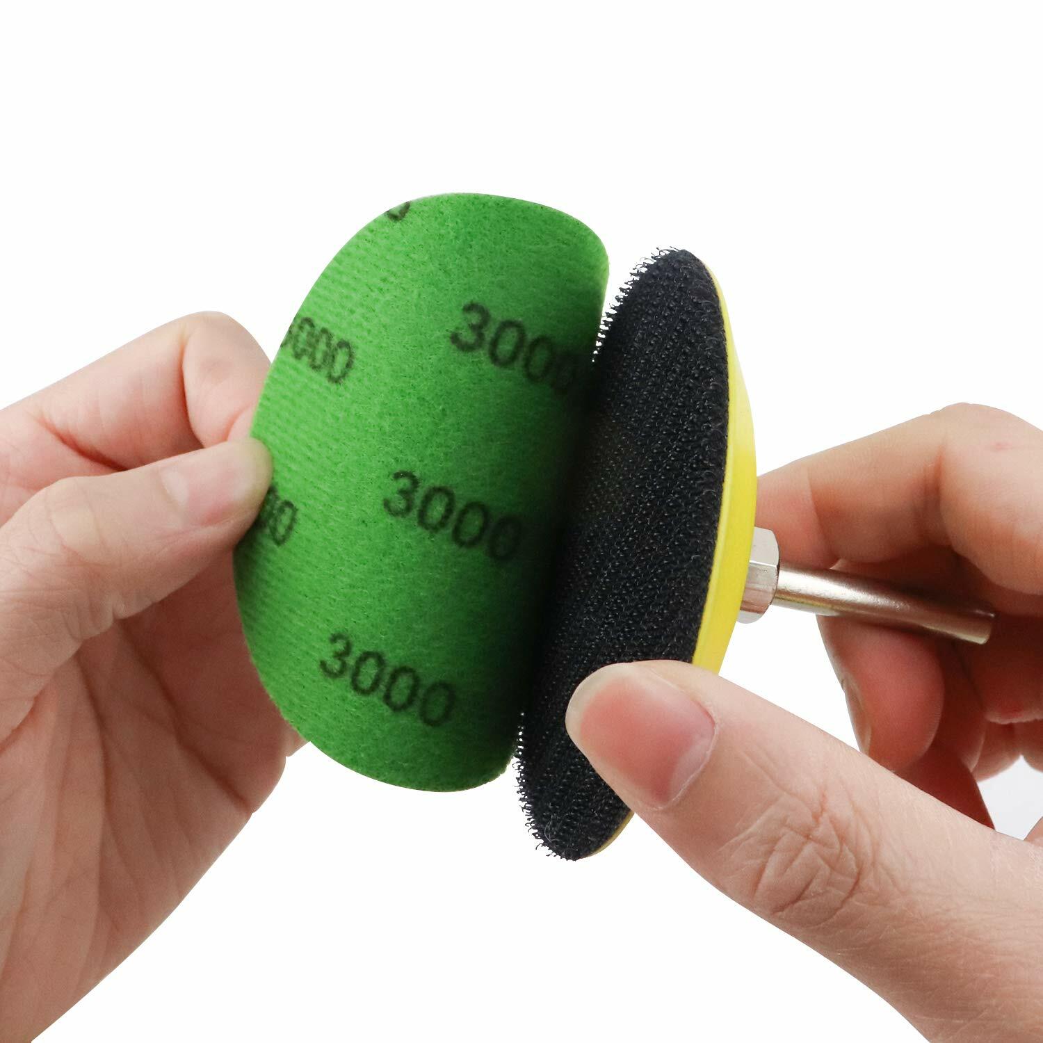 2 in Hook Loop Sanding Discs Pads Kit for Drill 60-10000 Grit Wet Dry Sandpaper