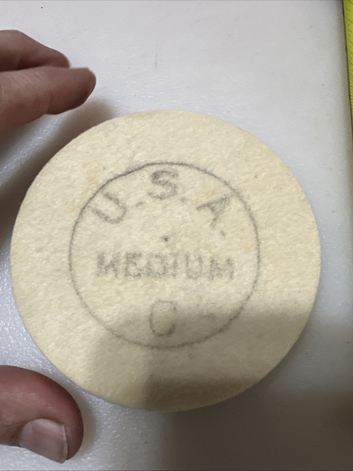 4” X 5/8” Wide Buff Felt Pad, 1 Quantity High Quality Medium Hard Made In USA