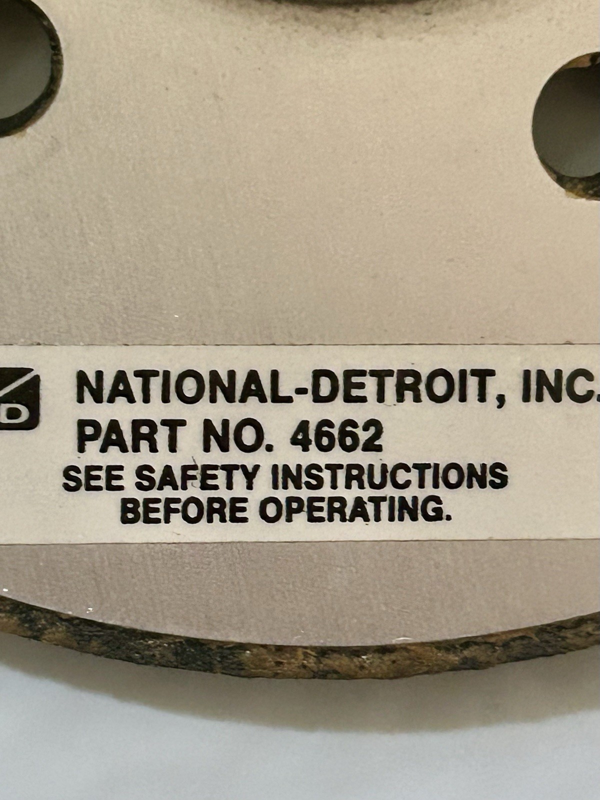 National Detroit DA 6” Sander Pad #4662 Hook & Loop 6 Hole Backing New Old Stock