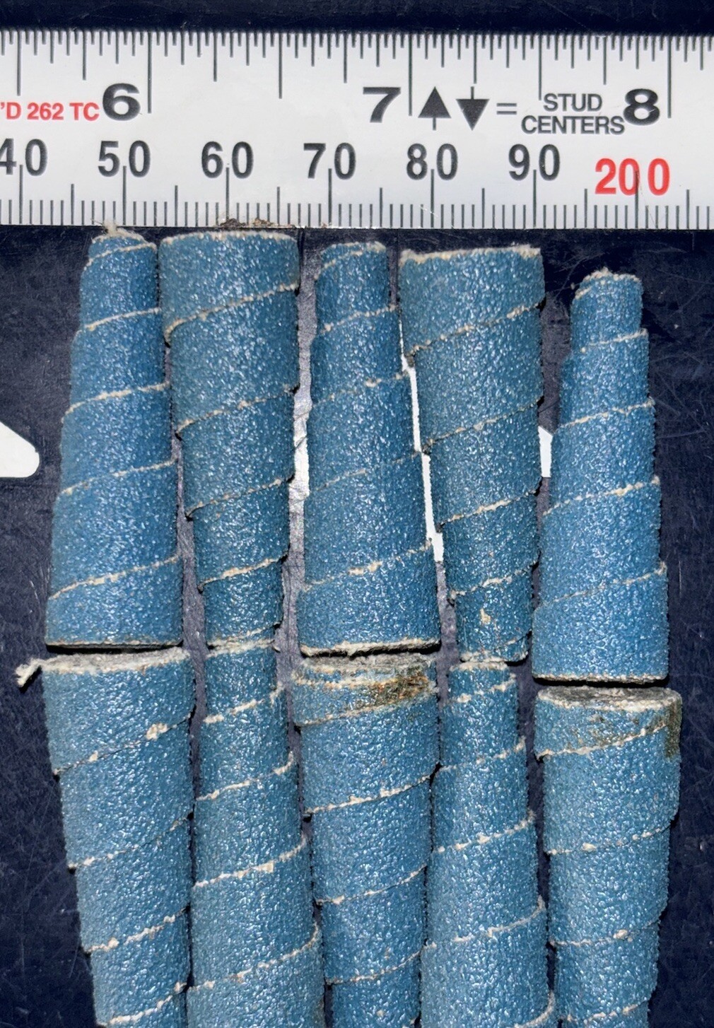 Standard Abrasives 1/2” Taper Cartridge Roll 727337 1/2X1-1/2X1/8 80G 10 Pcs