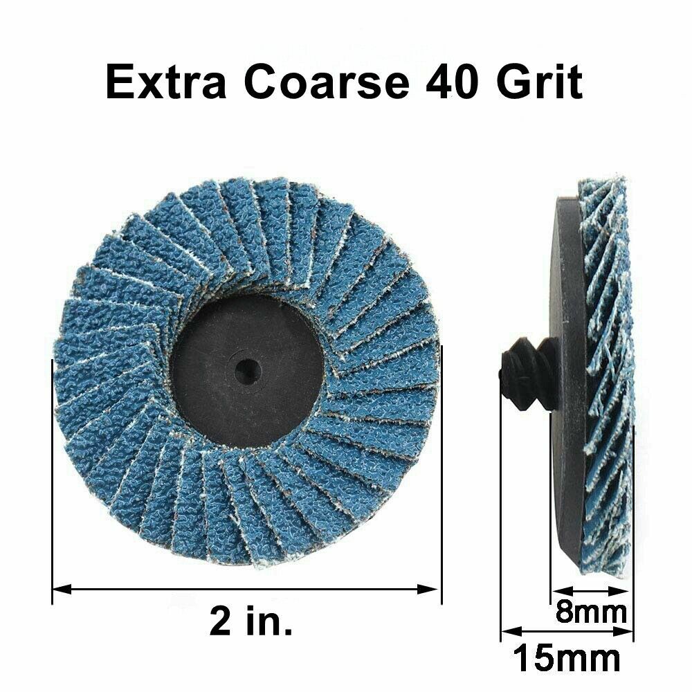 2 inch Blue ZA Flap Discs 40 Grit R-Type Roll Lock Sanding Grinding Discs Wheels