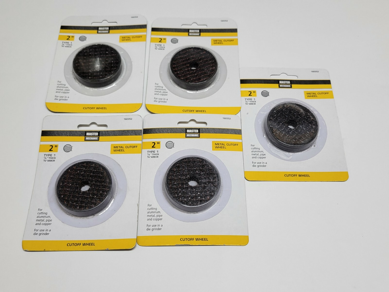 Master Mechanic Die Grinder 2″ metal cutoff wheels 1/8″ thick 15pc