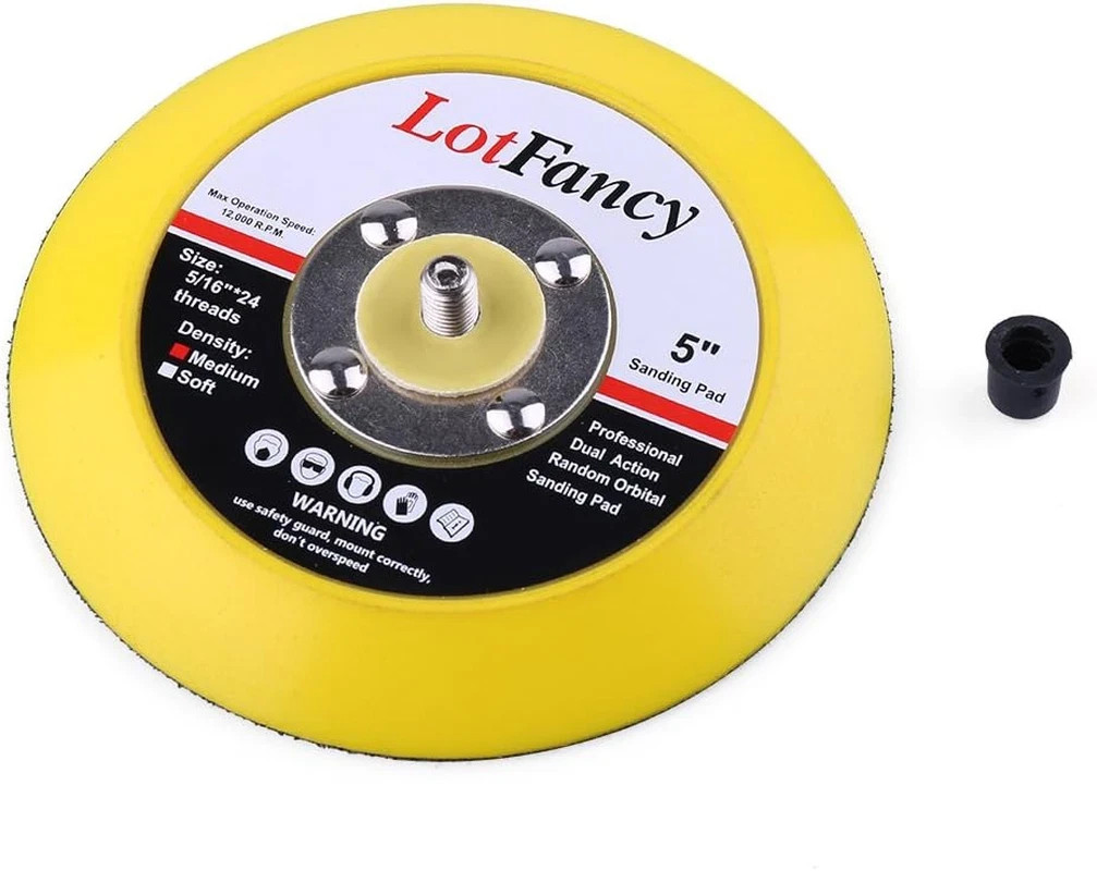 5 Inch Hook and Loop Backing Pad, Pack of 2 – DA Air Random Orbital Sander/Poli