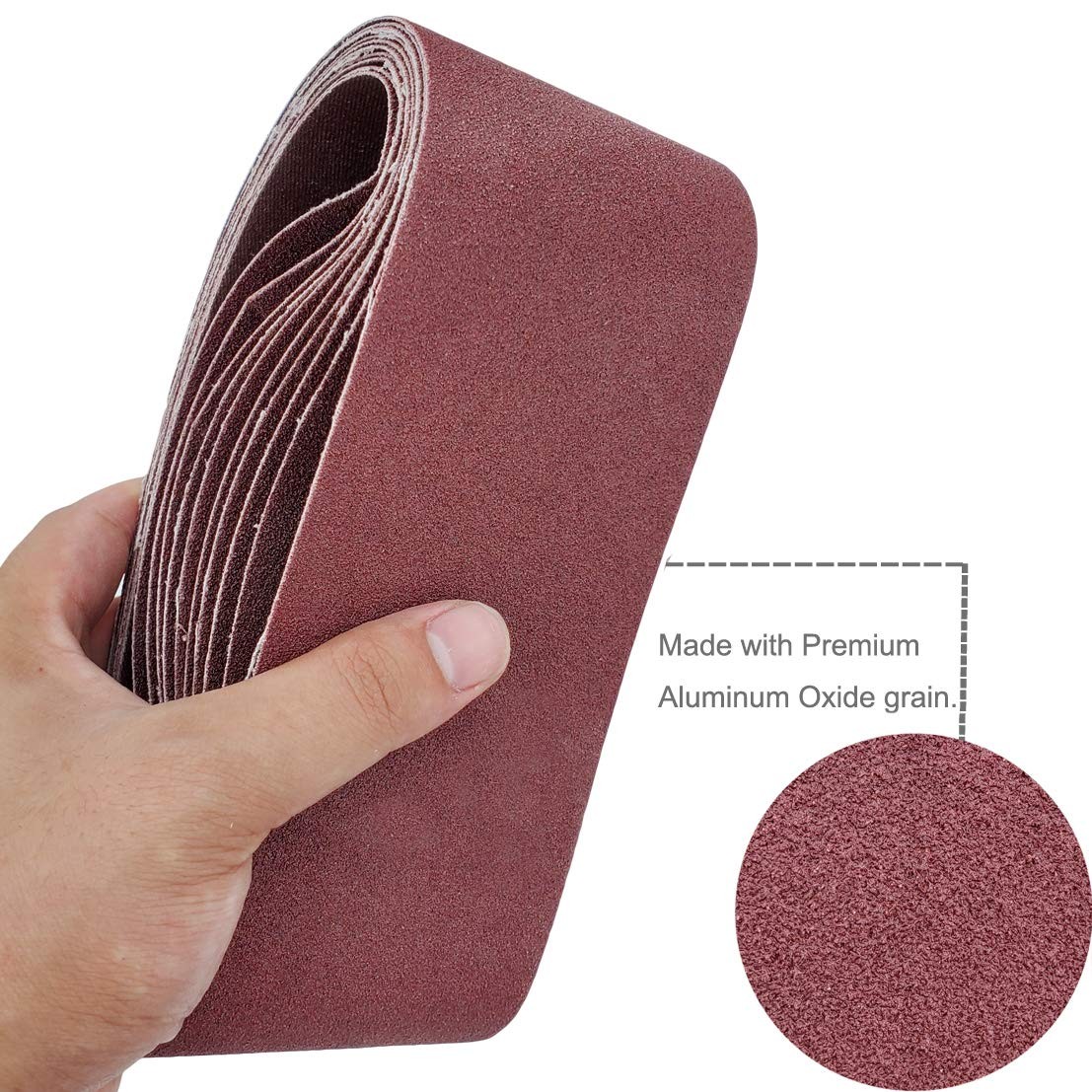 Sackorange 20 PCS 2.5 inch x 16 Abrasive Sanding Belts – 5 x 16