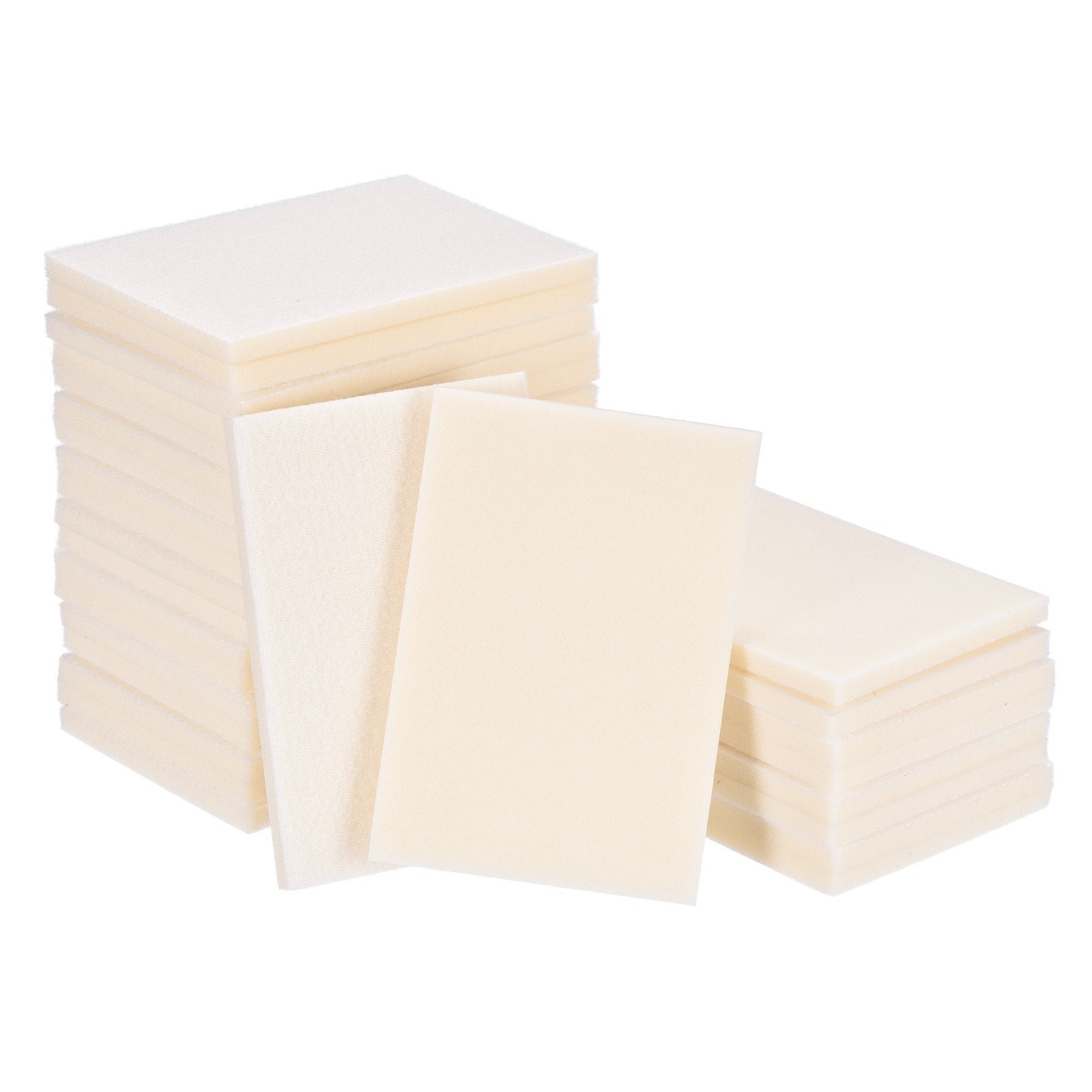 28 Pcs 1200-1500 Grit 4 x 2.8 Inch Hook & Loop Foam Sanding Blocks, White