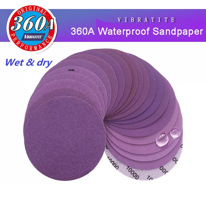 25mm/50mm Wet and Dry Sanding Discs Sandpaper Hook and Loop Pads Grit 60-10000