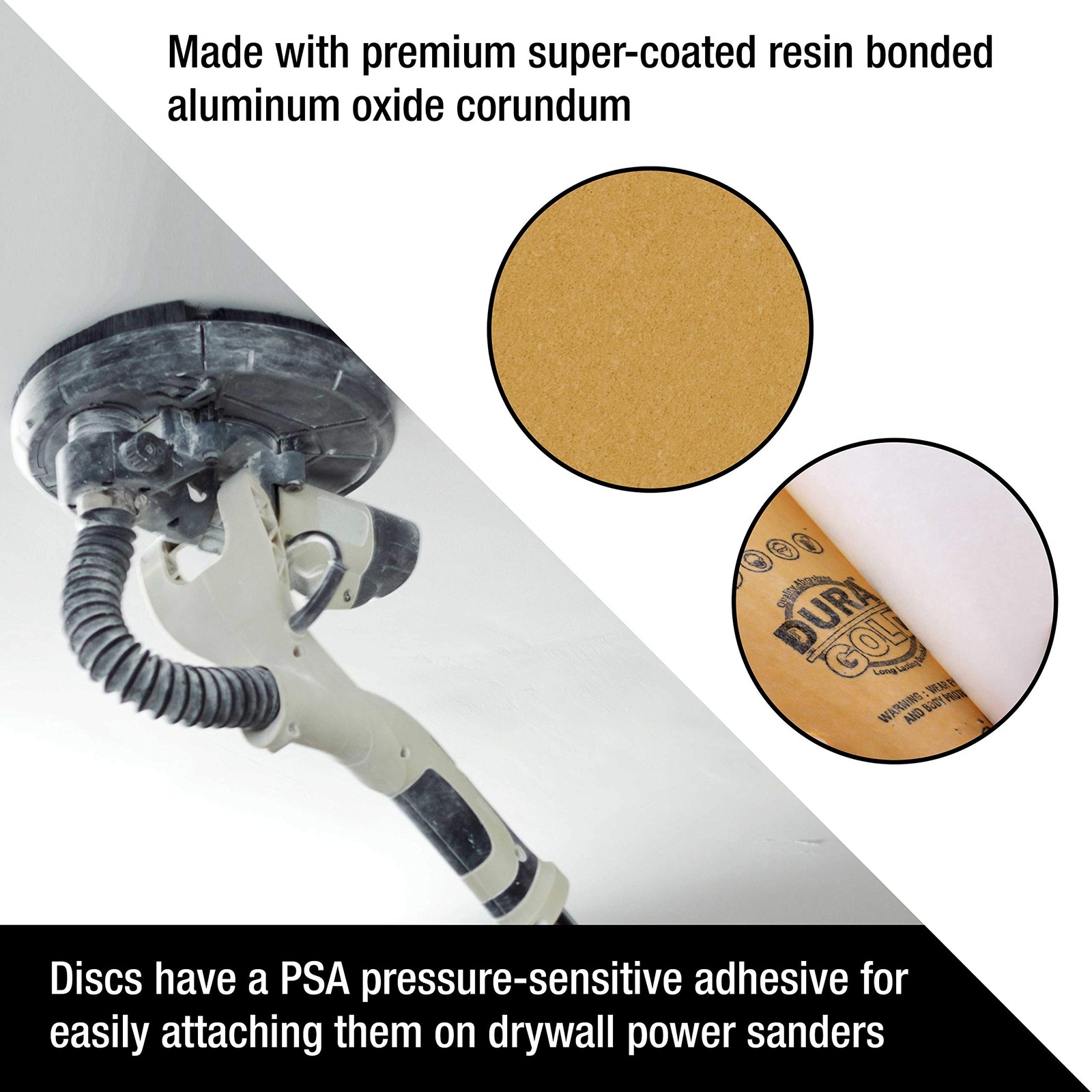 10 Pack Premium 9 Inch Drywall Sanding Discs 80 Grit PSA Self Adhesive Sticky