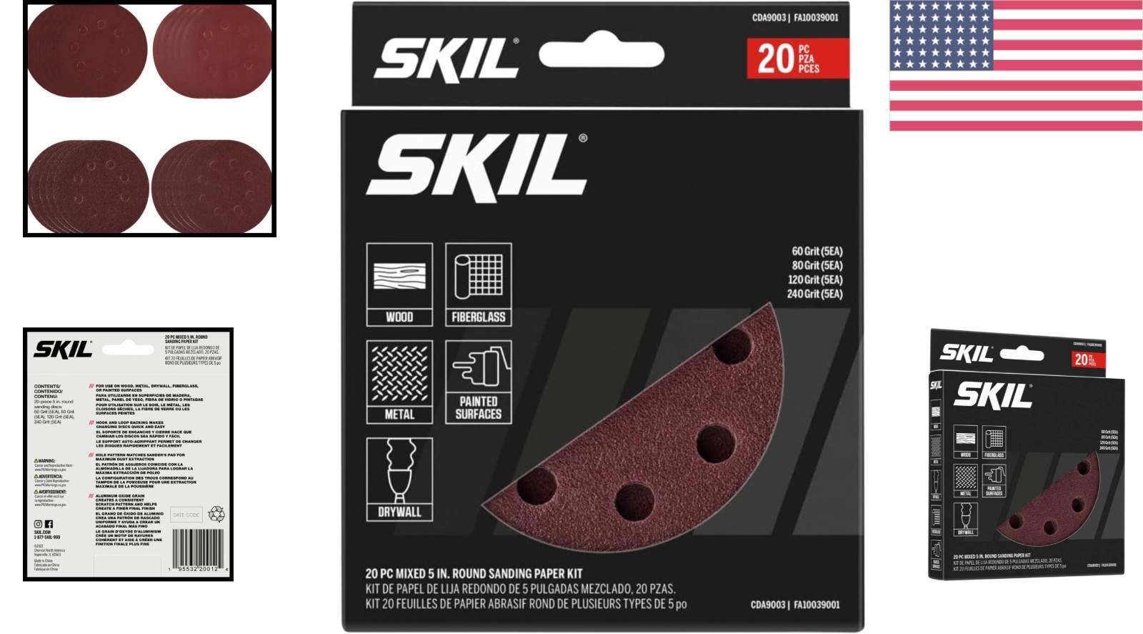 Complete 20-Piece 5-Inch Sanding Kit – Coarse to Fine Grits for Total Control
